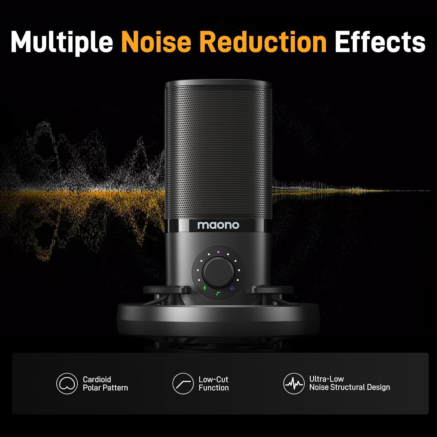 MAONO USB Studio Microphone for Streaming, Recording, Podcasting, Singing - Image 8