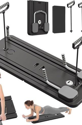 JANUA 普拉提板 - 普拉提塑身機套裝、家用多功能可折疊普拉提塑身機板、5 合 1 普拉提滑板