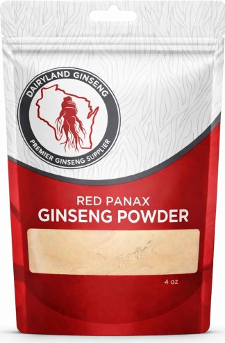 Red Panax Ginseng Powder with Natural Ginsenosides (4 oz)- Supports Healthy Energy, Vitality, Mood and More, Korean Panax Ginseng Root Powder for Smoothies, Coffee or Drinks (1 Pack)