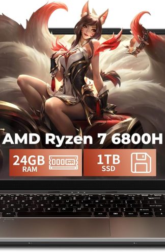 2026 Flagship 15.6" Gaming Laptop | AMD Ryzen 7 6800H | 24GB DDR5 RAM | 1TB NVMe SSD | 8C/16T Up to 4.7GHz | Wins 11 Pro | Backlit Keyboard Fingerprint | Lightweight 3.5lb | 2-Year Warranty