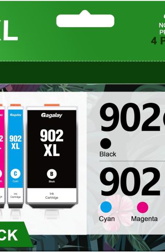 HP打印機的902XL墨盒4包替換HP 902XL墨盒組合包902XL工作Joket Jetjet 6958 6958 6962 6978 Pro 6978 6968 6968 6975 6975 6975 PRINTER T0A39AN