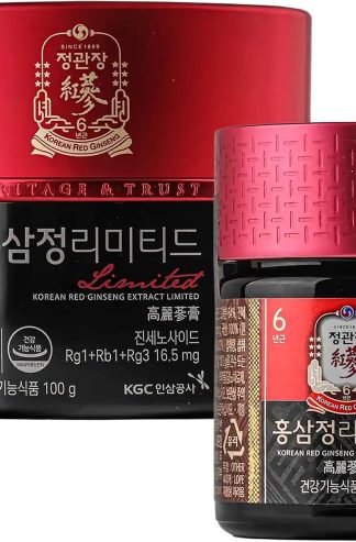 JUNG KWAN JANG Korean Red Ginseng Extract Limited 100g Jar | Ginseng Supplement, Ginseng Tea | Energy Boost,Stamina, Immune Support | 100% Korean Red Ginseng Extract | Vegan Friendly | 100g