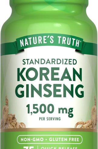 Nature's Truth Korean Ginseng Capsules | 75 Count | Standardized Extract