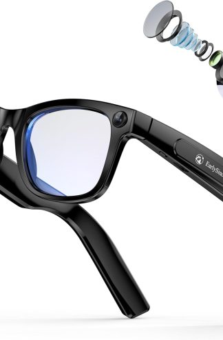 2026 Upgraded – Smart Camera Glasses, 8MP Resolution Supporting 1080P HD Video Recording, Supports Photo/Video/Audio Recording, 410mAh Battery, with AI Assistant/AI Translation/Bluetooth Calling