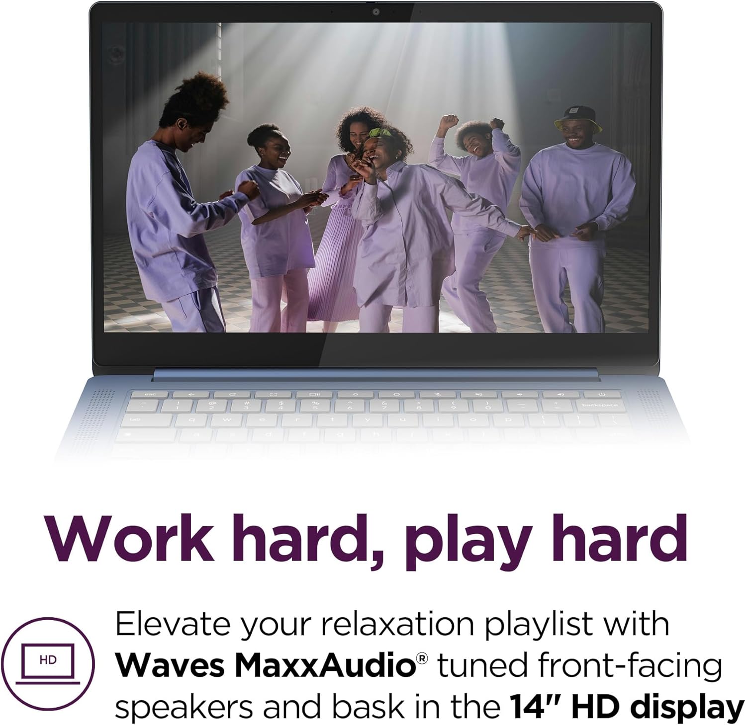 聯想 IdeaPad Slim 3 Chromebook 筆記型電腦 - 2024 年 - 輕型筆記型電腦 - Waves MaxxAudio® 揚聲器 - 14 吋高清顯示器 -720p 相機 - 4GB 記憶體 - 64GB 儲存 - MediaTek Kompanio 520 - 深淵藍色 - Image 4