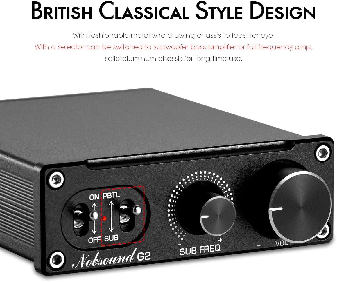 Nobsound G2 Subwoofer Power Amplifier Mini Mono SUB Amp 100W PBTL BTL Bridge Home Theater - Image 6