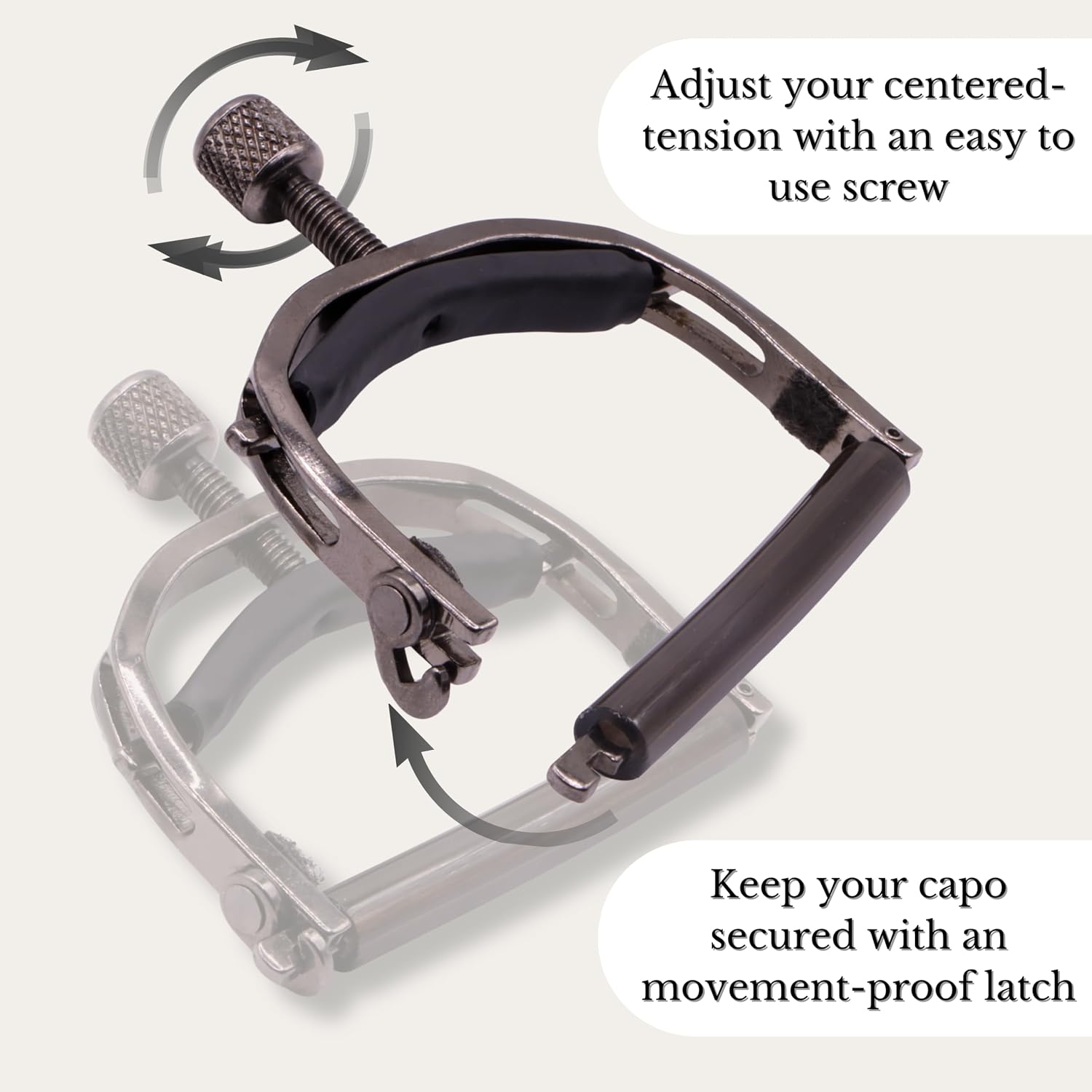 Paige 6-String Acoustic Guitar Capo, Smokey Black Finish - Image 10