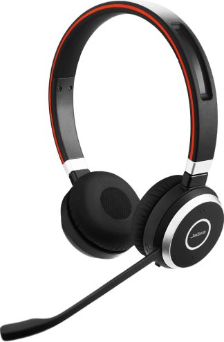 Jabra Evolve 65 UC Stereo Wireless Bluetooth Headset/Music Headphones Includes Link 360 (U.S. Retail Packaging)