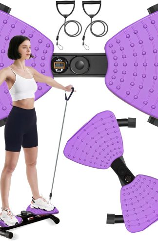 （承重能力 440 磅）腰部扭轉機、腰部扭轉機、運動健身機、用於纖細腰部和軀幹的車床，帶智能 LED 數字顯示屏，20dB，超靜音，適合男士和女士