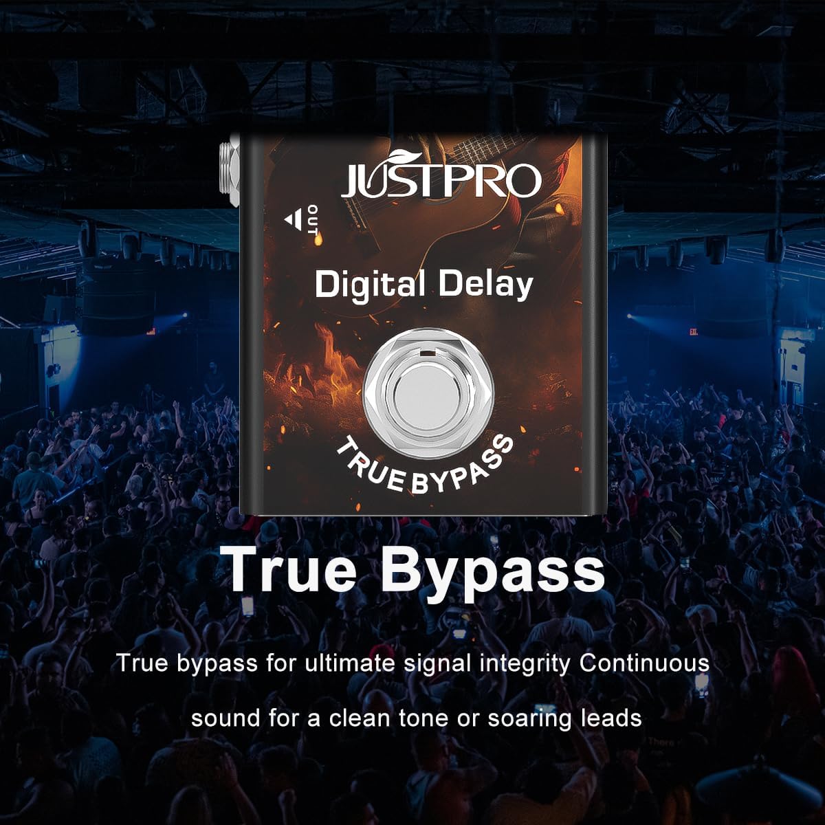 Delay Guitar Pedal, Digital Delay Electric Guitar Effect Pedal Single Type DC 9V True Bypass - Image 3