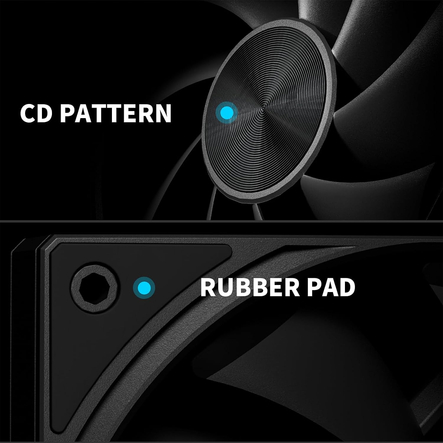 upHere 360mm All-in-One Computer Case Fan with PWM 4-Pin Interface High Performance Cooling Low Noise for Enhanced PC Cooling U3K3 - Image 4