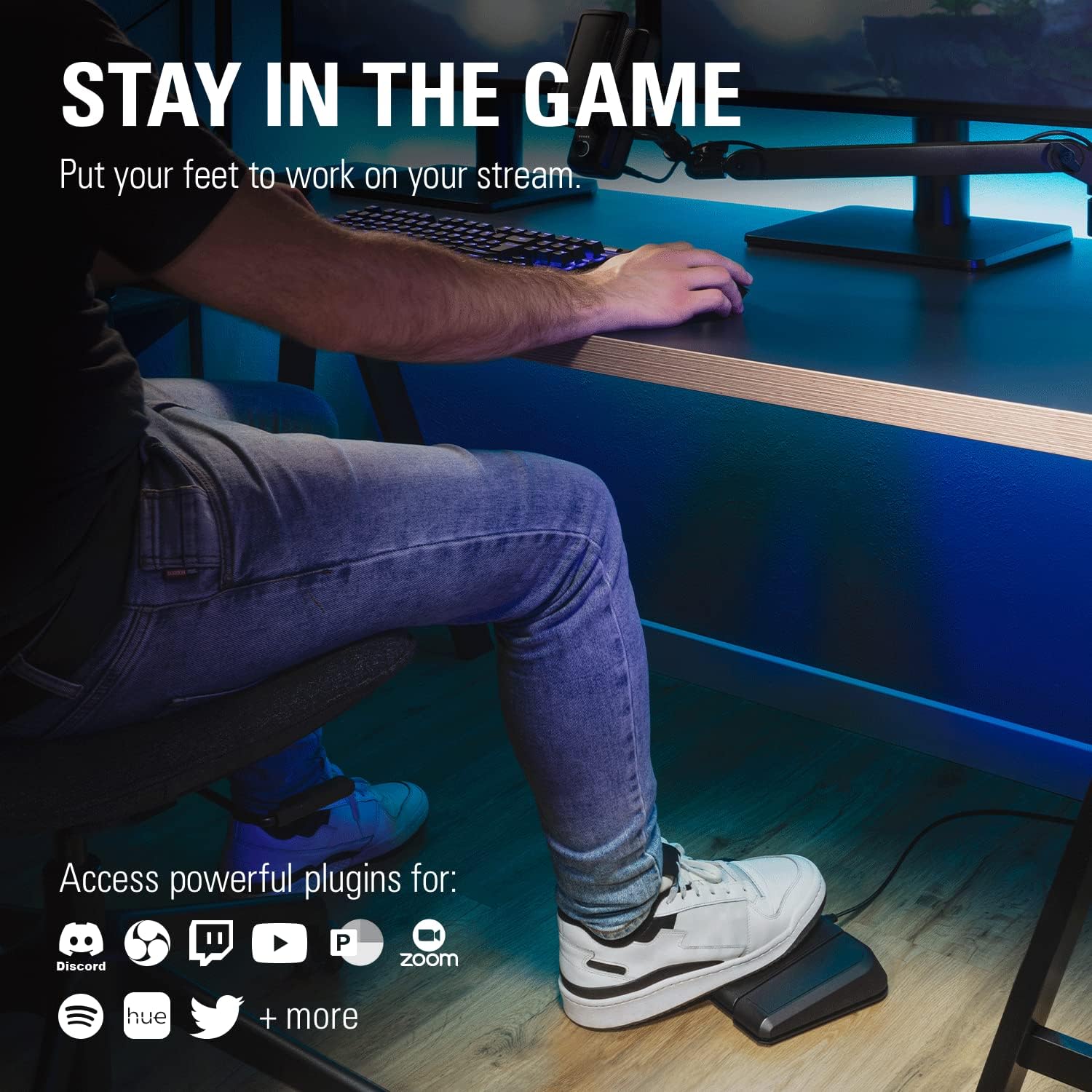 Elgato Stream Deck 踏板 – 免提工作室控制器、3 個宏腳踏開關、在 OBS、Twitch、YouTube 等應用程序和軟件中觸發操作,適用於 Mac 和 PC(更新版) - Image 4