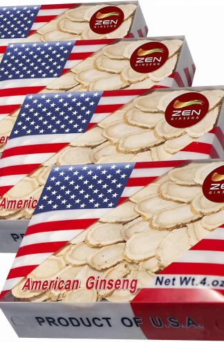 4 盒手工精選美國威斯康星州花旗參片(16 盎司)- 快速增強您的免疫系統
