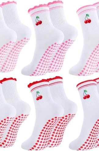 Pilates Grip Yoga Socks for Women Cute Non Slip Socks