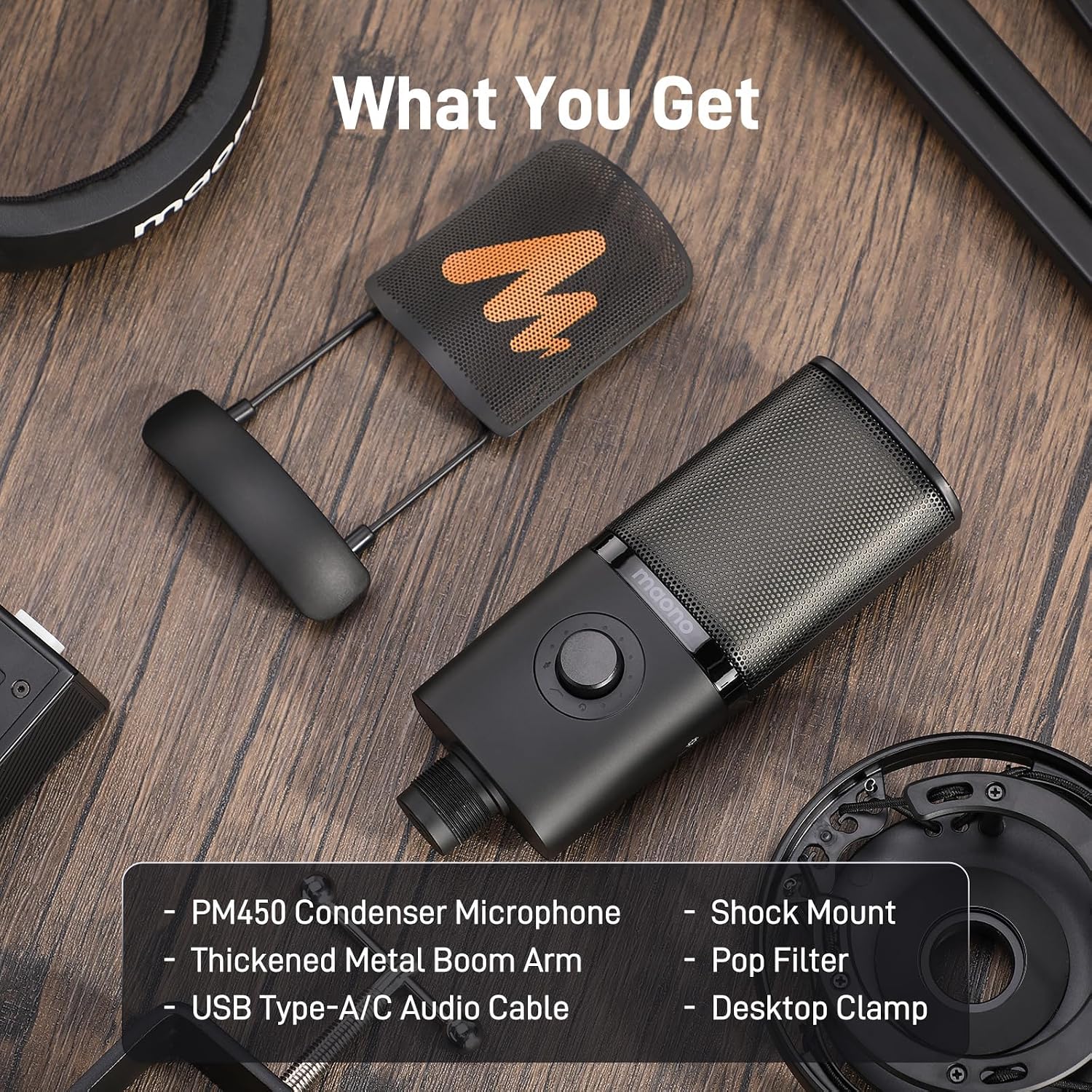 MAONO USB Studio Microphone for Streaming, Recording, Podcasting, Singing - Image 7