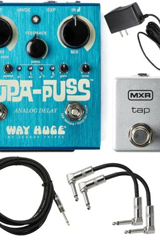 Way Huge WHE707 SUPA-PUSS 模擬延遲電吉他效果器混合控制，搭配 Tonebird MXR M199 Tap Tempo 開關套裝