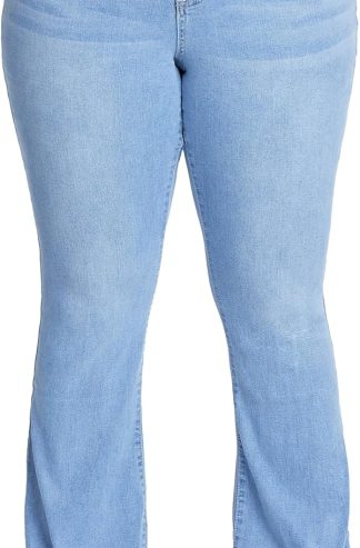 YMI Women's Junior Plus Size Classic Boot Cut Flare Bell Bottom Casual Denim Jeans