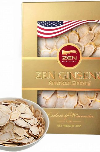 美國威斯康星州人參片 — 改善男性和女性的能量、表現和心理健康（4 盎司（1 包））