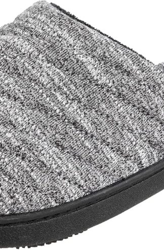 Isotoner 女式高級針織拖鞋 - 吸濕排汗襯裡，橡膠室內/室外鞋底 - 可機洗家居鞋