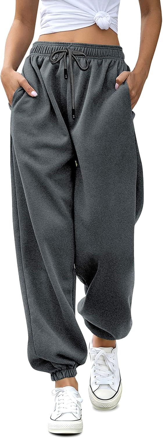YLDUJ AMUM Women's Sweatpants Casual Drawstring Sweat Pants Workout Athletic Joggers with Pockets