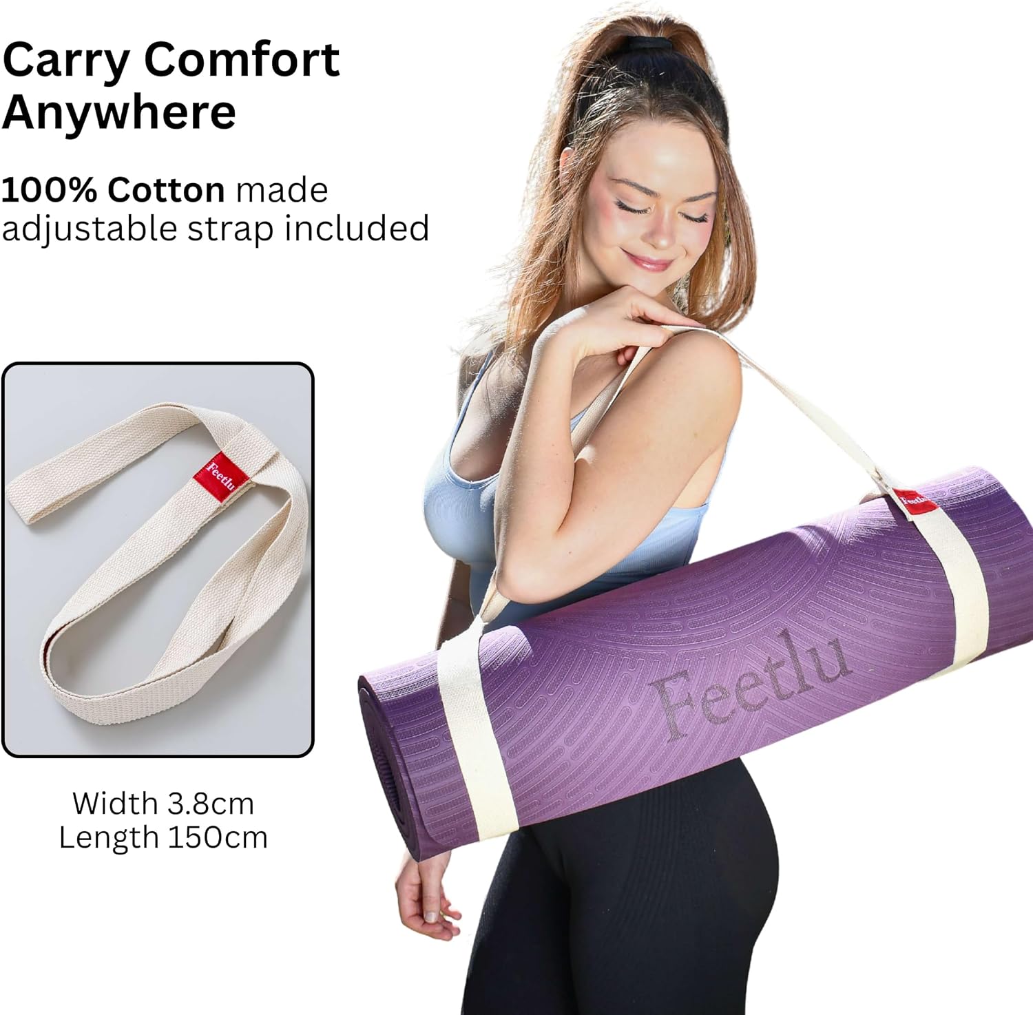 Cushioned Exercise Mat PRO, 74" x 26" x 12mm - Image 6