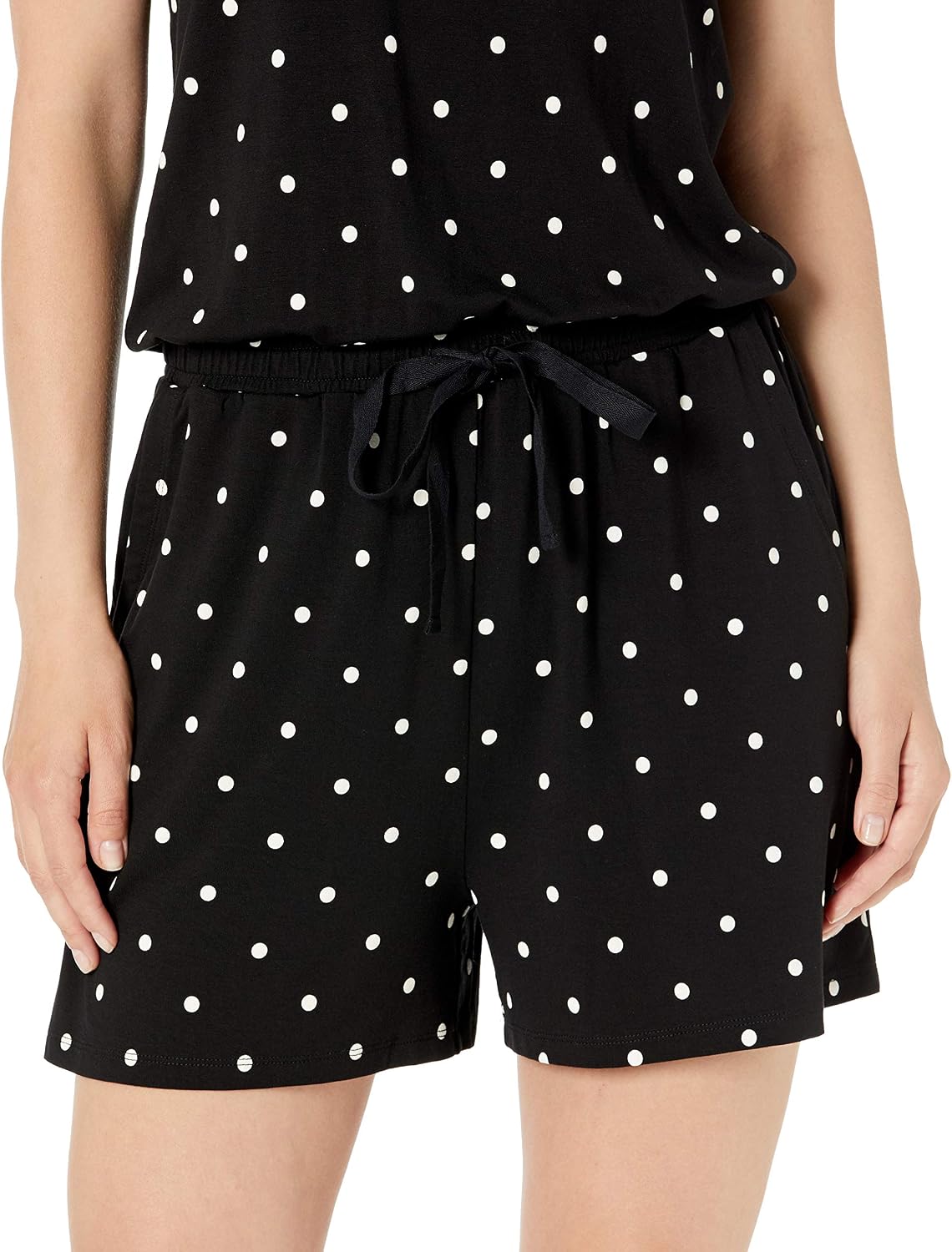 Amazon Essentials Women's Casual Summer Short-Sleeve Scoop Neck Romper with Elastic Waist - Image 3