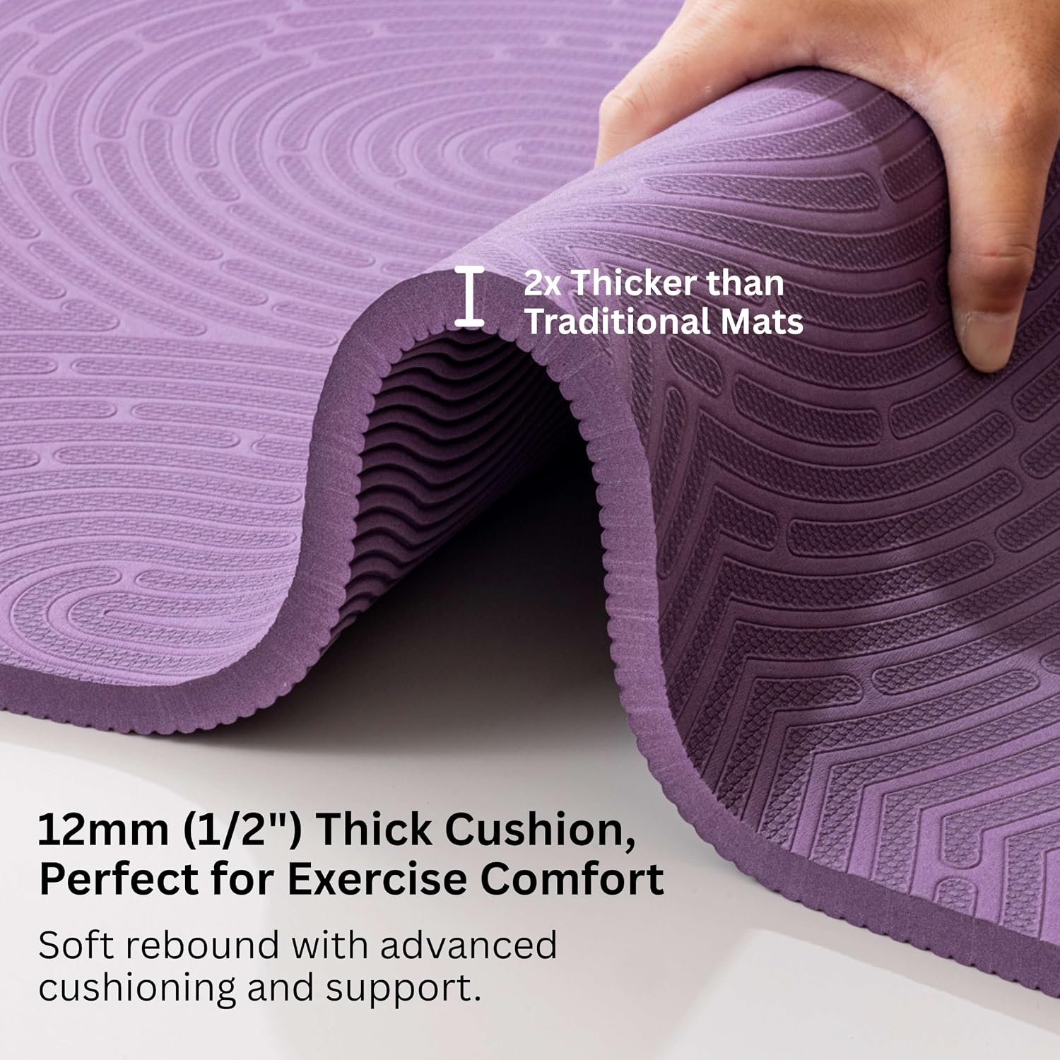 Cushioned Exercise Mat PRO, 74" x 26" x 12mm - Image 3