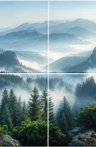 Decorative Acoustic Panels 8 Pack, 48"x32" - Mountain Print