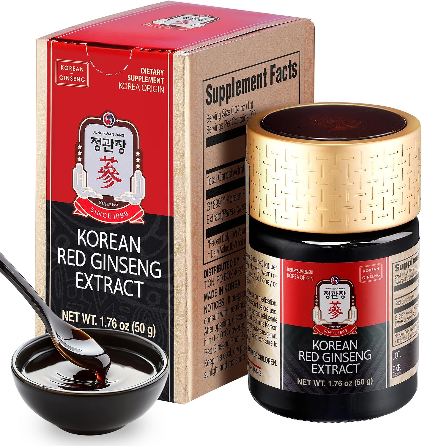 JUNG KWAN JANG Korean Red Panax Ginseng Extract Extra Strength, Energy 50g