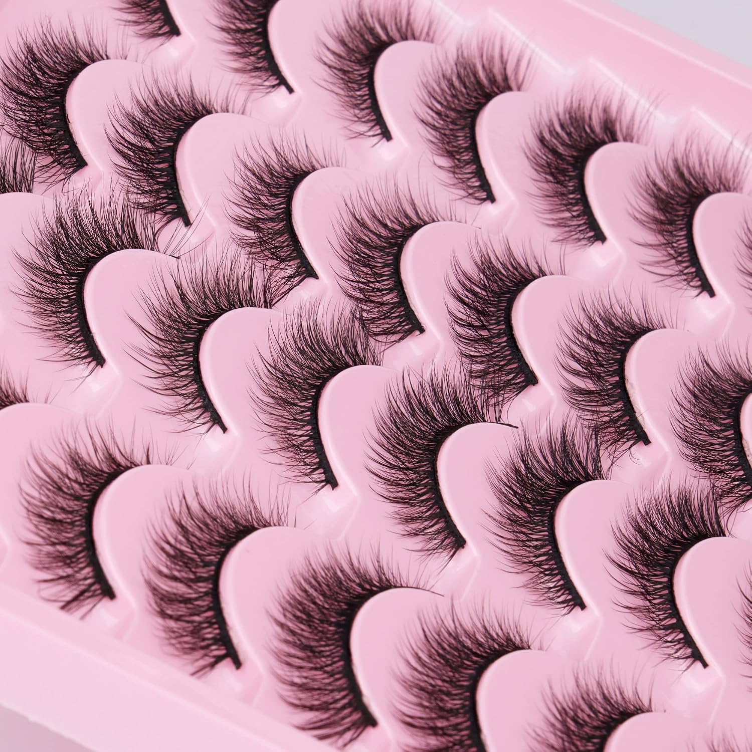 Lashes Natural Look Wispy Fasle Eyelashes 12mm Short Faux Mink Eyelashes Cat Eye Natural Strip Lashes Pack by Zegaine 16 Pairs - Image 5