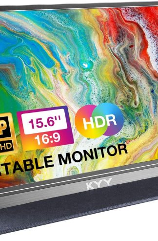 KYY Portable Monitor 15.6" 1080P Computer Monitor Screen Extender w/Cover
