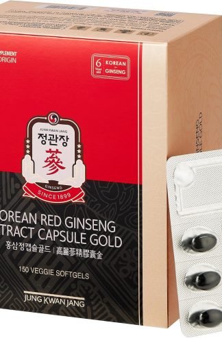 JUNG KWAN JANG Korean Red Ginseng Extract Capsule Gold - 600mg,150 Capsules