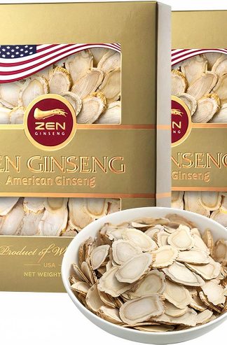 2 盒美國威斯康星州人參片 - 改善男性和女性的能量、表現和心理健康。總計 8 盎司。
