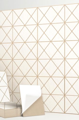 12 件裝吸音板、16"x12"x0.4" 吸音牆板、錄音室和辦公室用自黏吸音板、白色+駝色裝飾吸音板