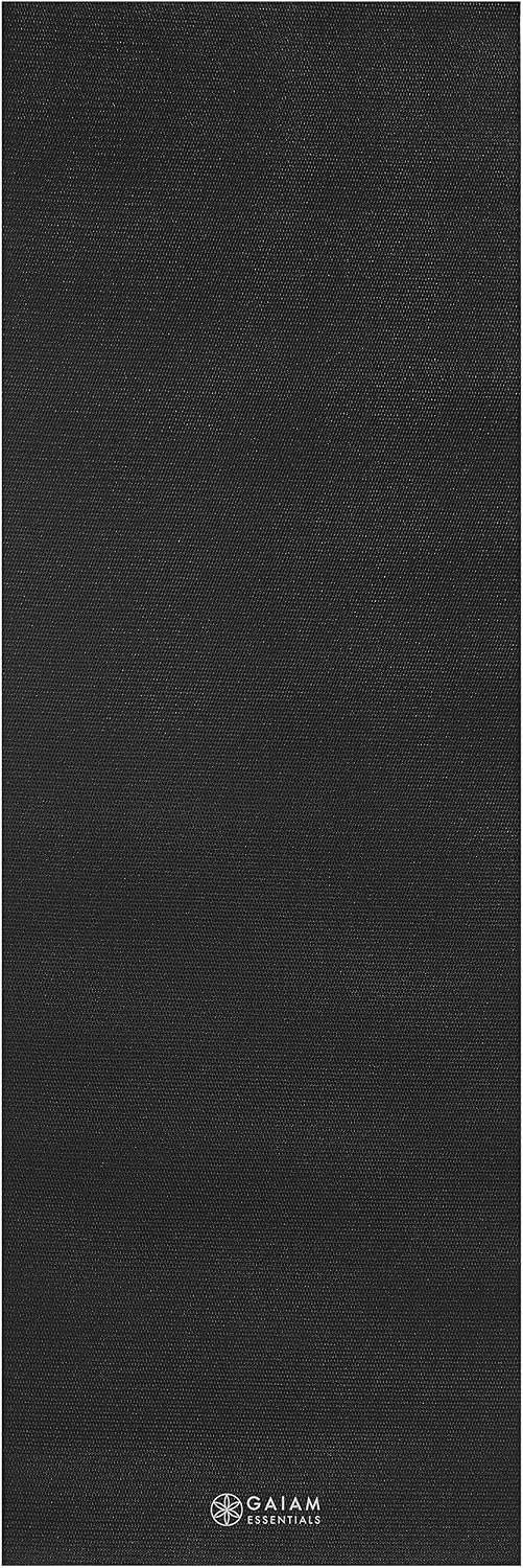 Gaiam Essentials 1/4" Thin (6mm) Yoga & Pilates, Fitness & Exercise Mat with Easy-Cinch Carrier Strap Cusion Support For Fitness and Gym Workouts - Image 10
