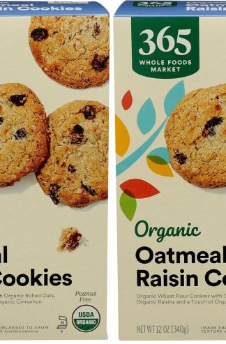 365 by Whole Foods Market,有機餅乾燕麥葡萄乾,12 盎司(2 件裝)