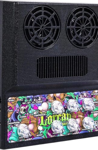 Caline 低音放大器,適用於低音吉他的 20W 便攜式低音放大器,壓縮器,升壓效果,帶輔助輸入、藍牙、耳機插孔和 9V 踏板電源輸出的迷你便攜式低音組合放大器