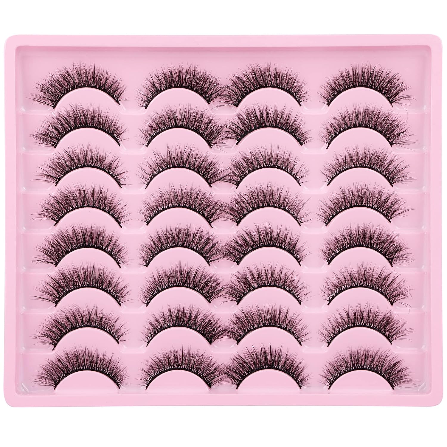 Lashes Natural Look Wispy Fasle Eyelashes 12mm Short Faux Mink Eyelashes Cat Eye Natural Strip Lashes Pack by Zegaine 16 Pairs - Image 7