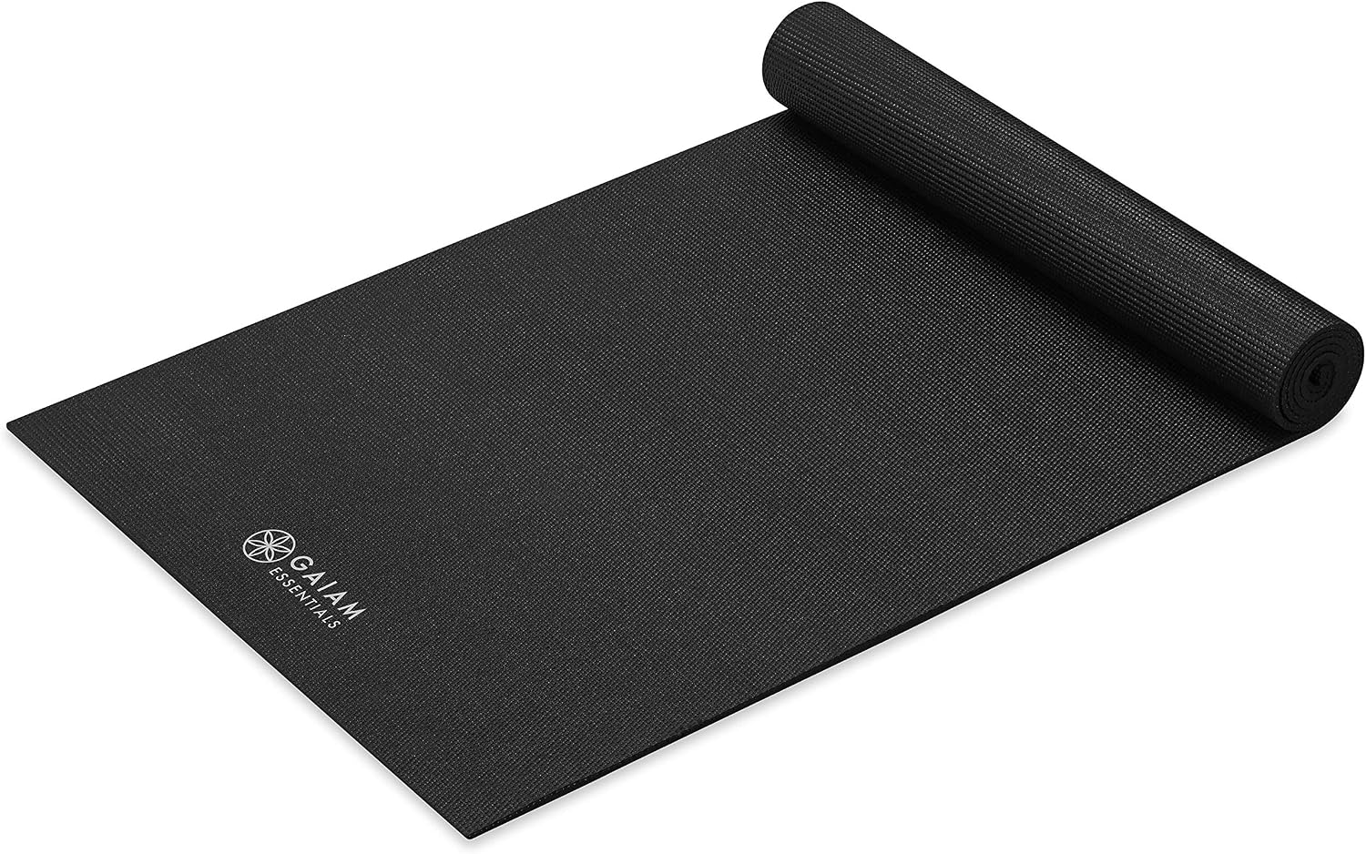 Gaiam Essentials 1/4" Thin (6mm) Yoga & Pilates, Fitness & Exercise Mat with Easy-Cinch Carrier Strap Cusion Support For Fitness and Gym Workouts - Image 8