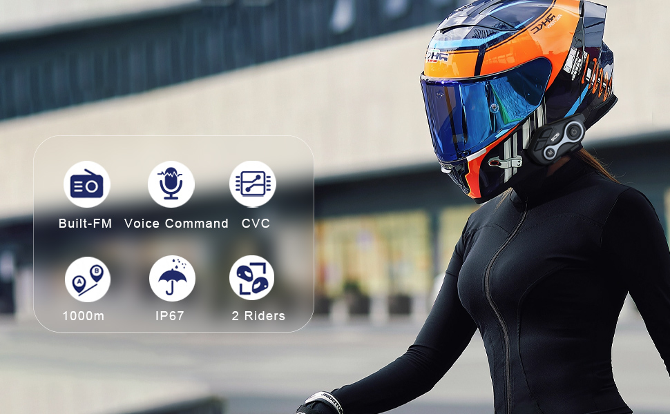  Motorcycle Helmet Bluetooth Intercom