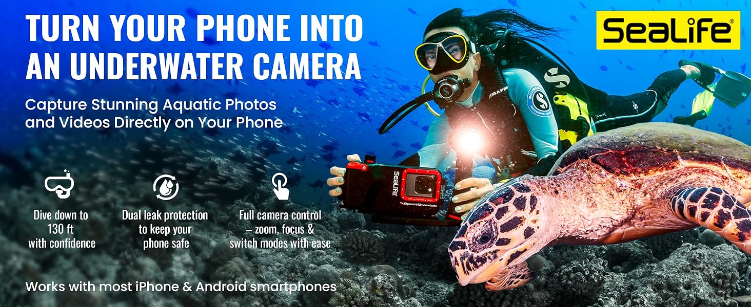 Turn your phone into an underwater camera