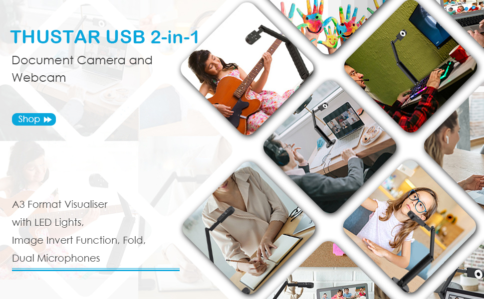 文檔攝像機USB老師8MP 2448P在線教學課堂燈A3 A4網絡攝像頭廉價