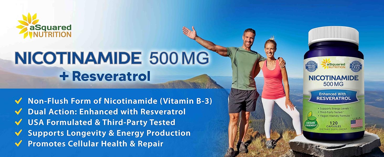 Nicotinamide 500mg Resveratrol 100mg NMN NAD+ Liposomal 1000mg 250mg 300mg 1500mg