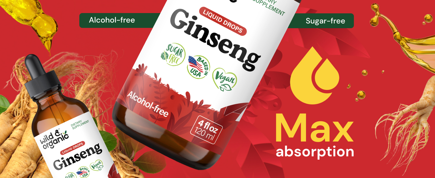 Red Ginseng Tincture for Immune Support Ginseng Drops panax ginseng supplement