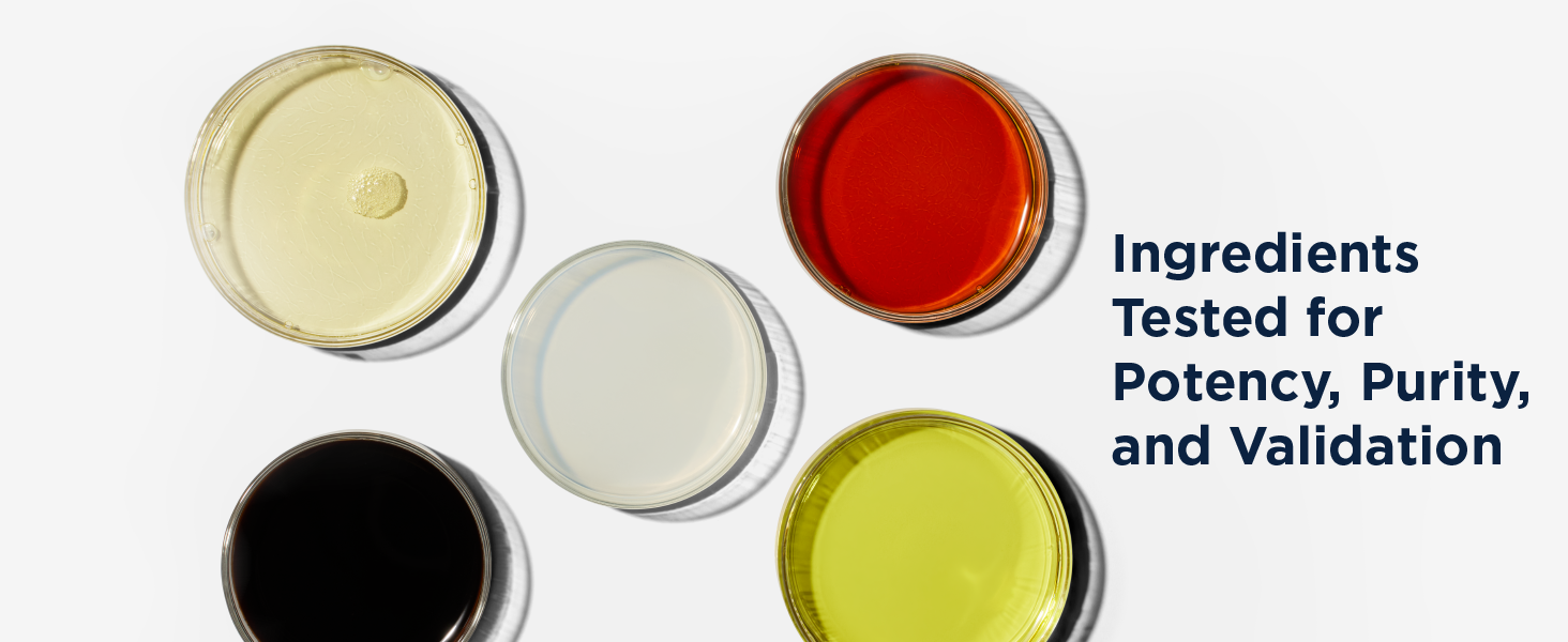 Tested for Purity, Potency and Label Claims 